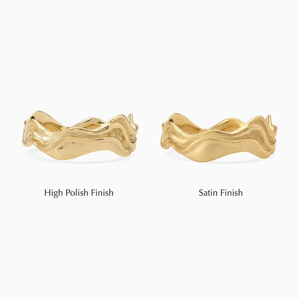 Sculpt Band Ring | Yellow Gold