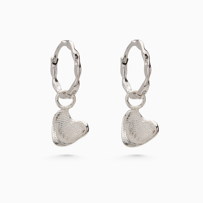 Impression™ Heart Earring Charm | White Gold