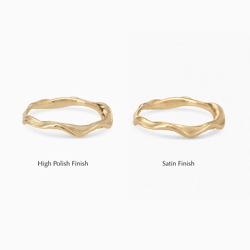 Delicate Sculpt Ring | Yellow Gold