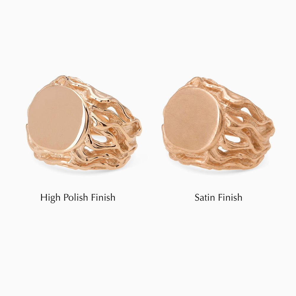 Ivy Signet Ring | Rose Gold