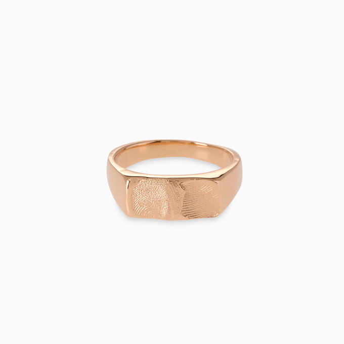 Impression™ Rectangle Signet Ring | Rose Gold