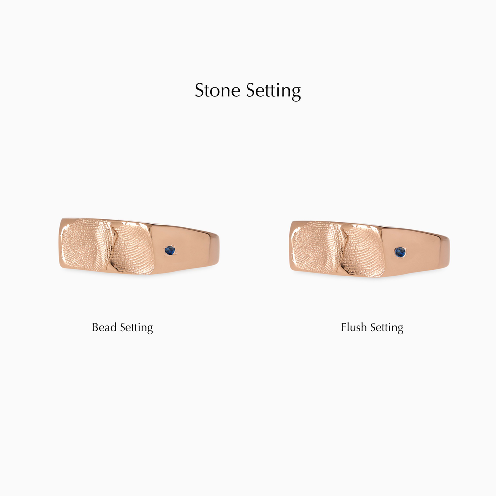Impression™ Rectangle Signet Ring | Rose Gold