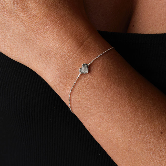 Impression™ Heart Bracelet | White Gold