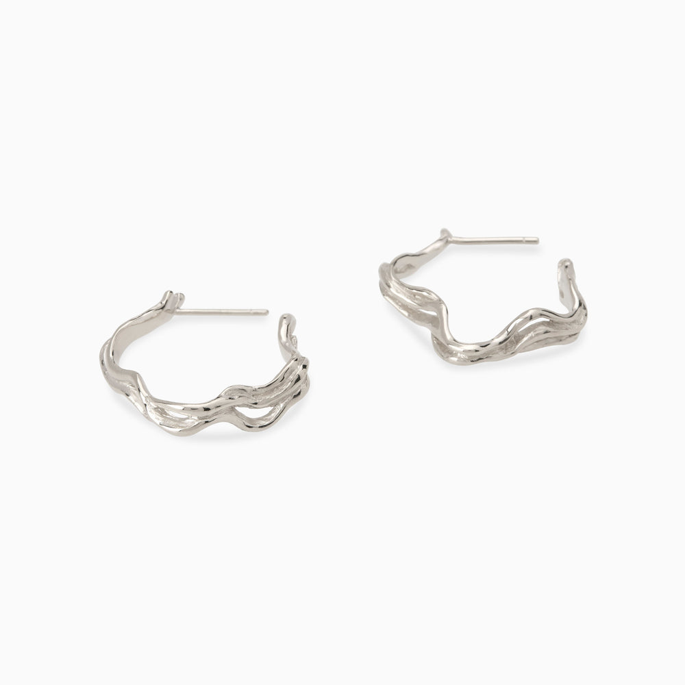 Sculpt Hoops | Silver