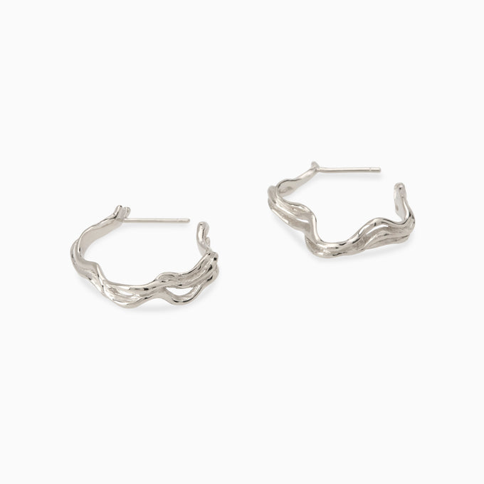 Sculpt Hoops | Silver