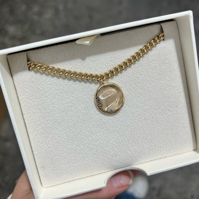 Custom Engraved Charm Necklace | Yellow Gold