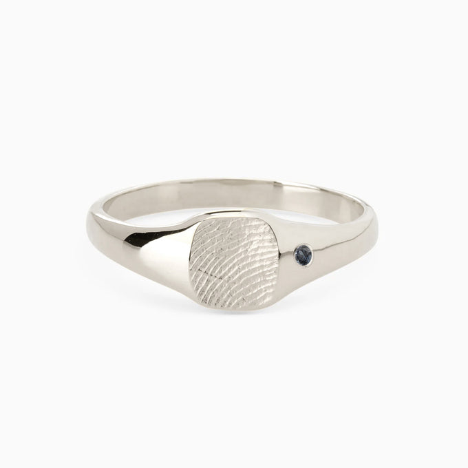 Impression™ Petite Square Signet Ring | Silver