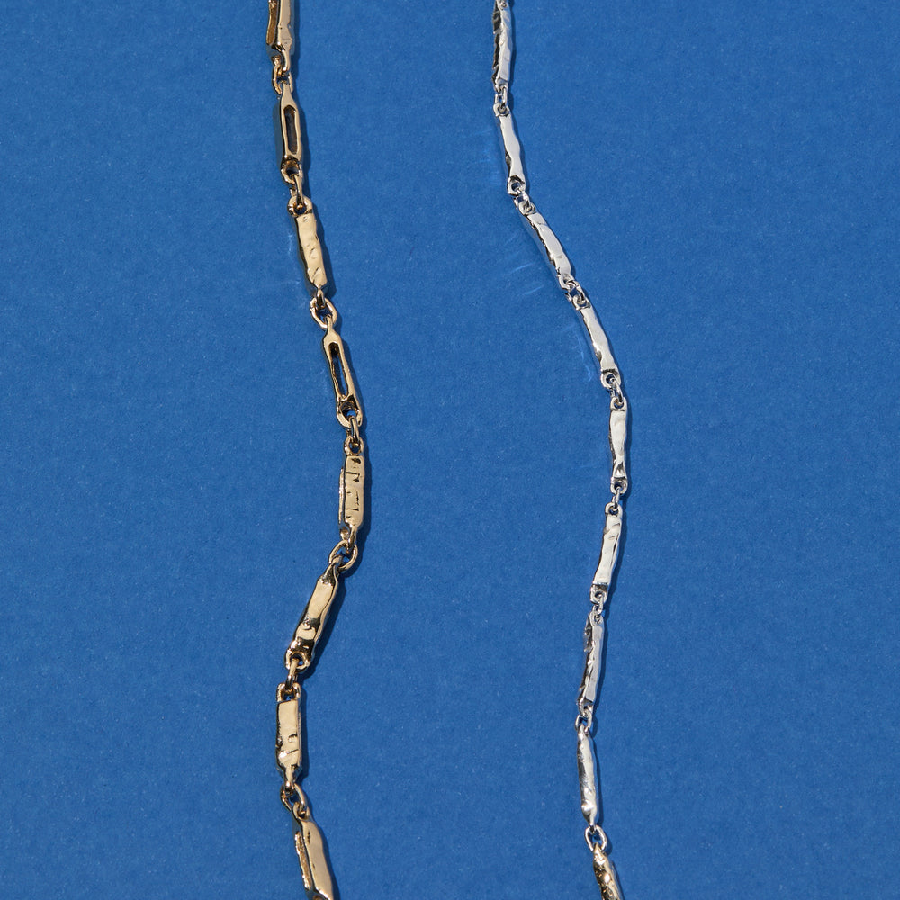 Classic Hammered Necklace | Mixed Metal