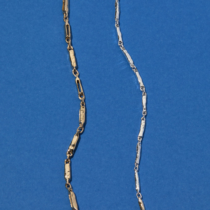 Classic Hammered Necklace | Mixed Metal