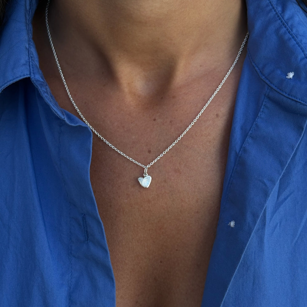 Impression™ Heart Pendant | White Gold