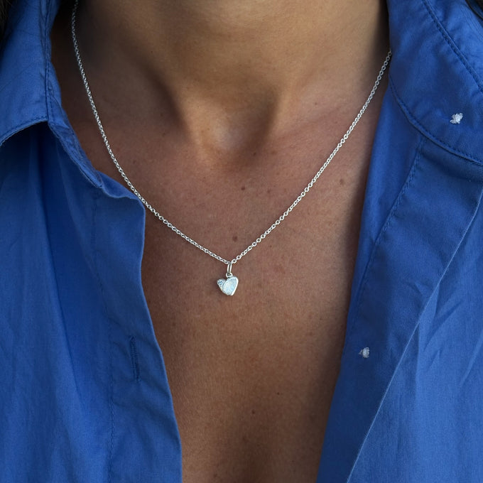 Impression™ Heart Pendant | White Gold