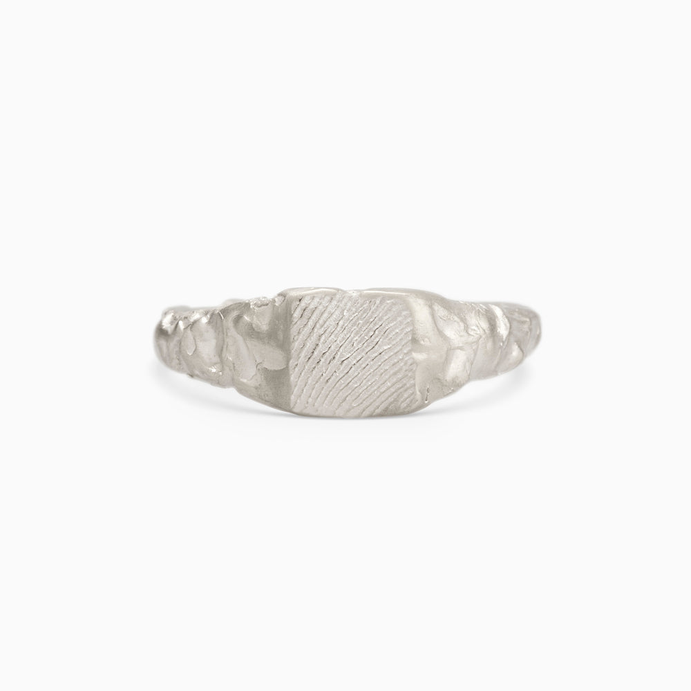 Impression™ Slate Signet Ring | Silver