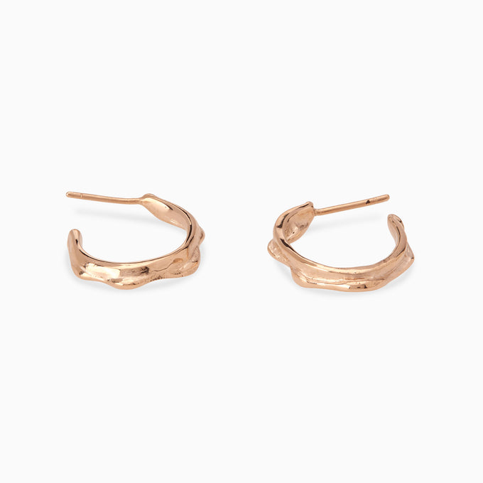 Wave Hoops | Rose Gold