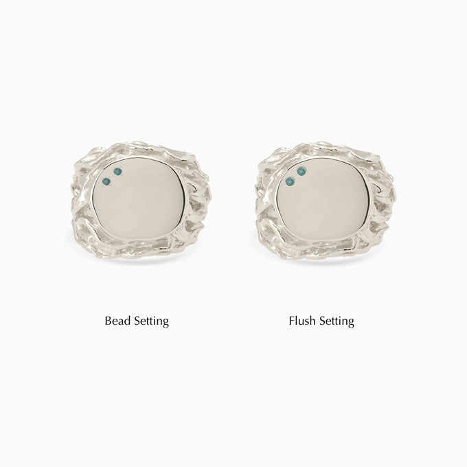Ivy Stone Signet Ring | Silver