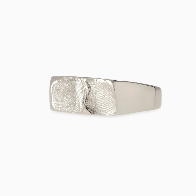 Impression™ Rectangle Signet Ring | Silver