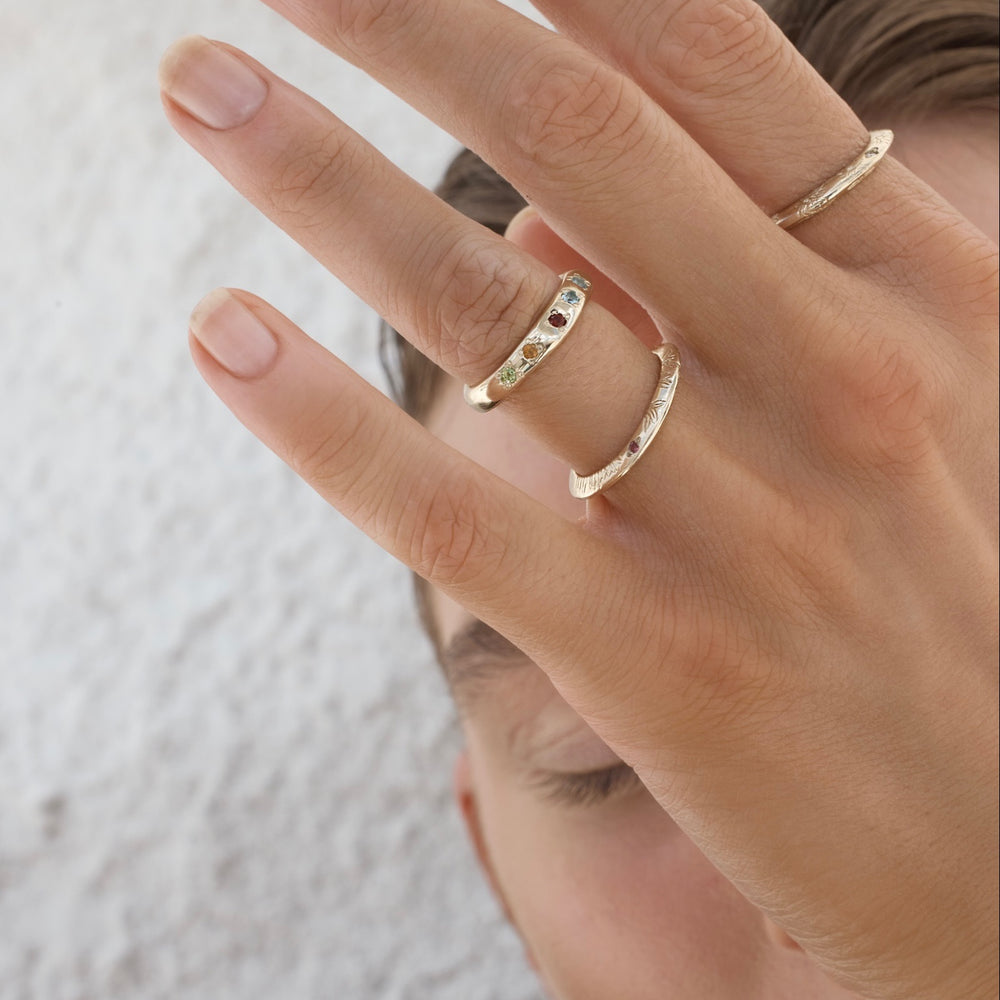 Collective Stone Ring | Solid Rose Gold