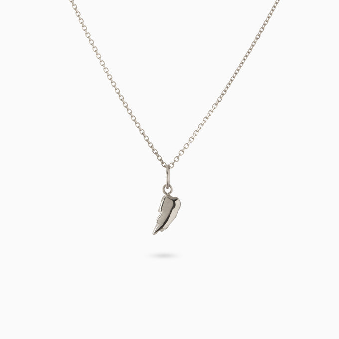 Angel Wing Charm | White Gold