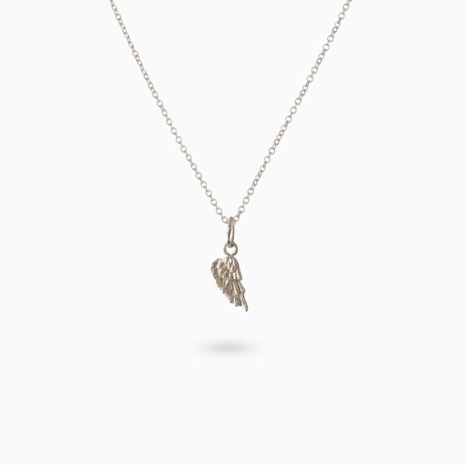 Angel Wing Charm | White Gold