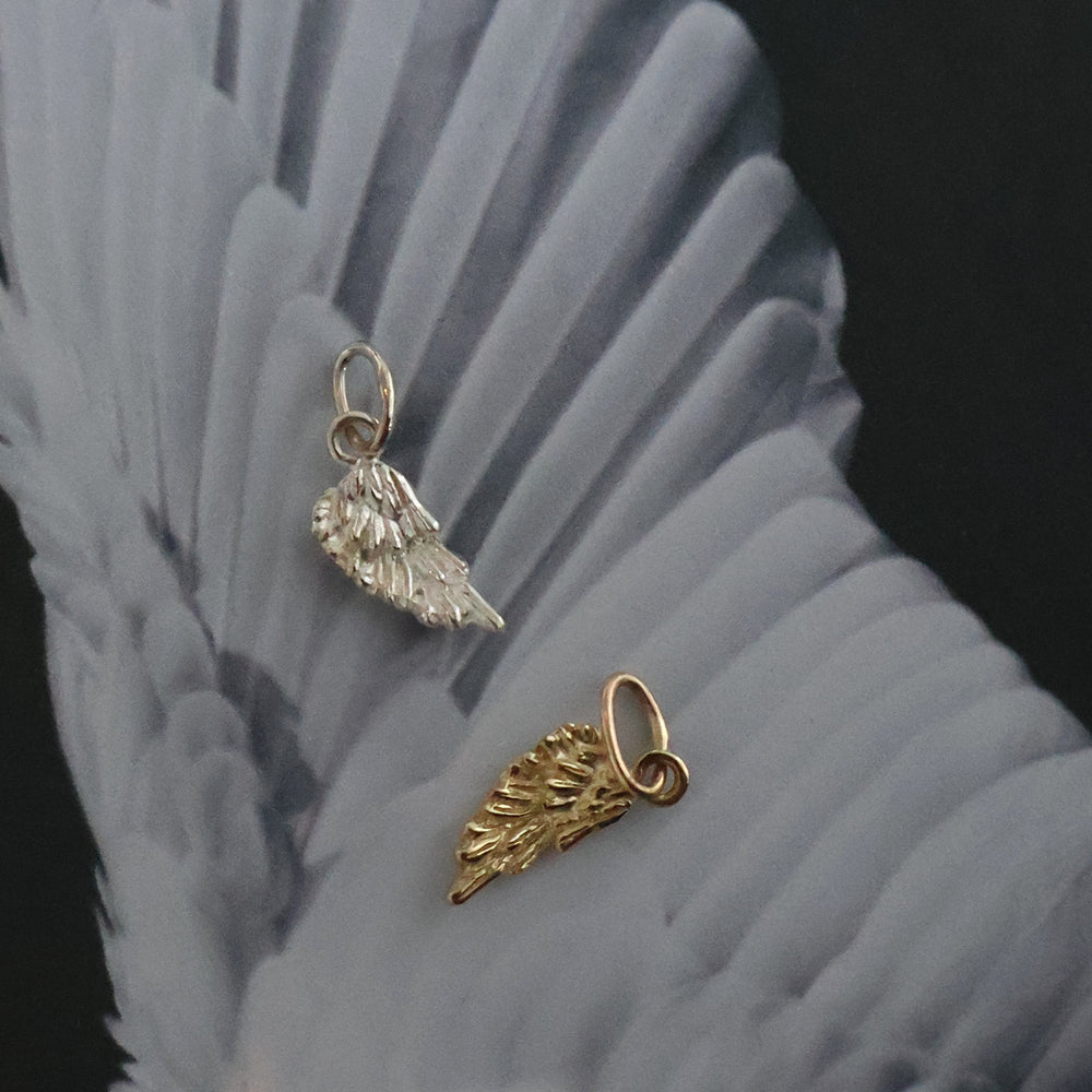 Angel Wing Charm | Yellow Gold