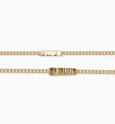 Anvil Tag Custom Bracelet | Yellow Gold