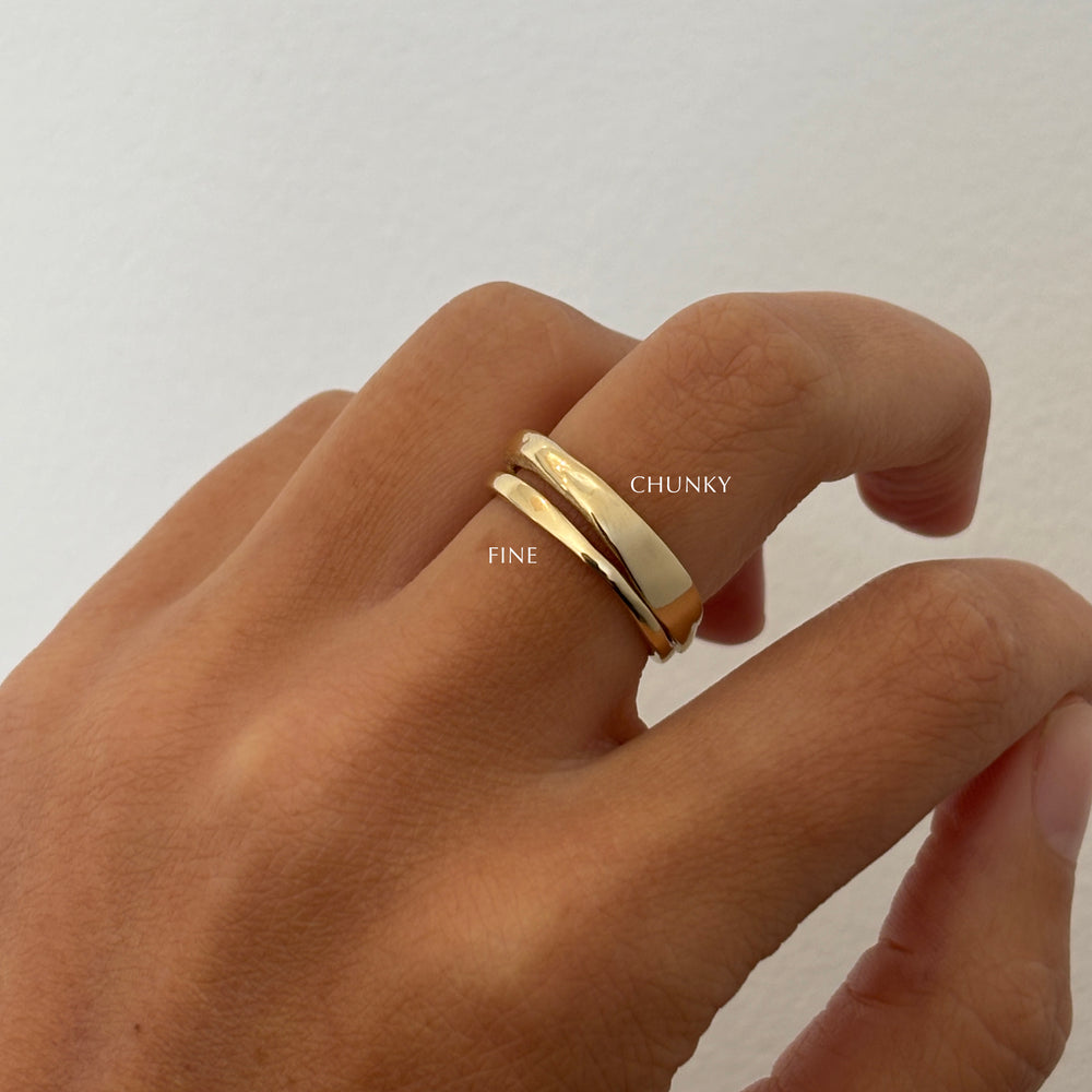 Organic Fine Apex Ring | 9k Gold