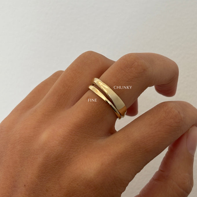 Organic Fine Apex Ring | 9k Gold