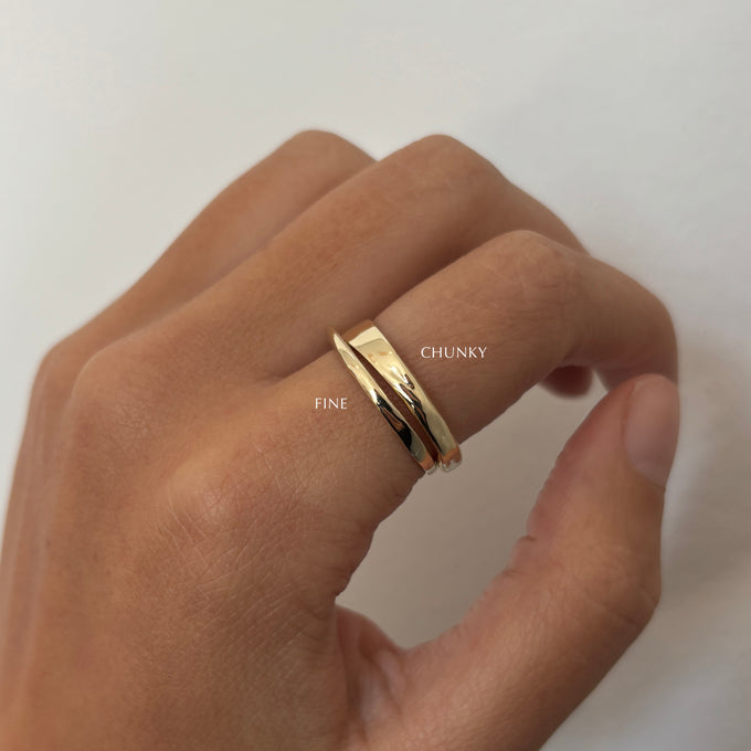 Organic Fine Apex Ring | 9k Gold