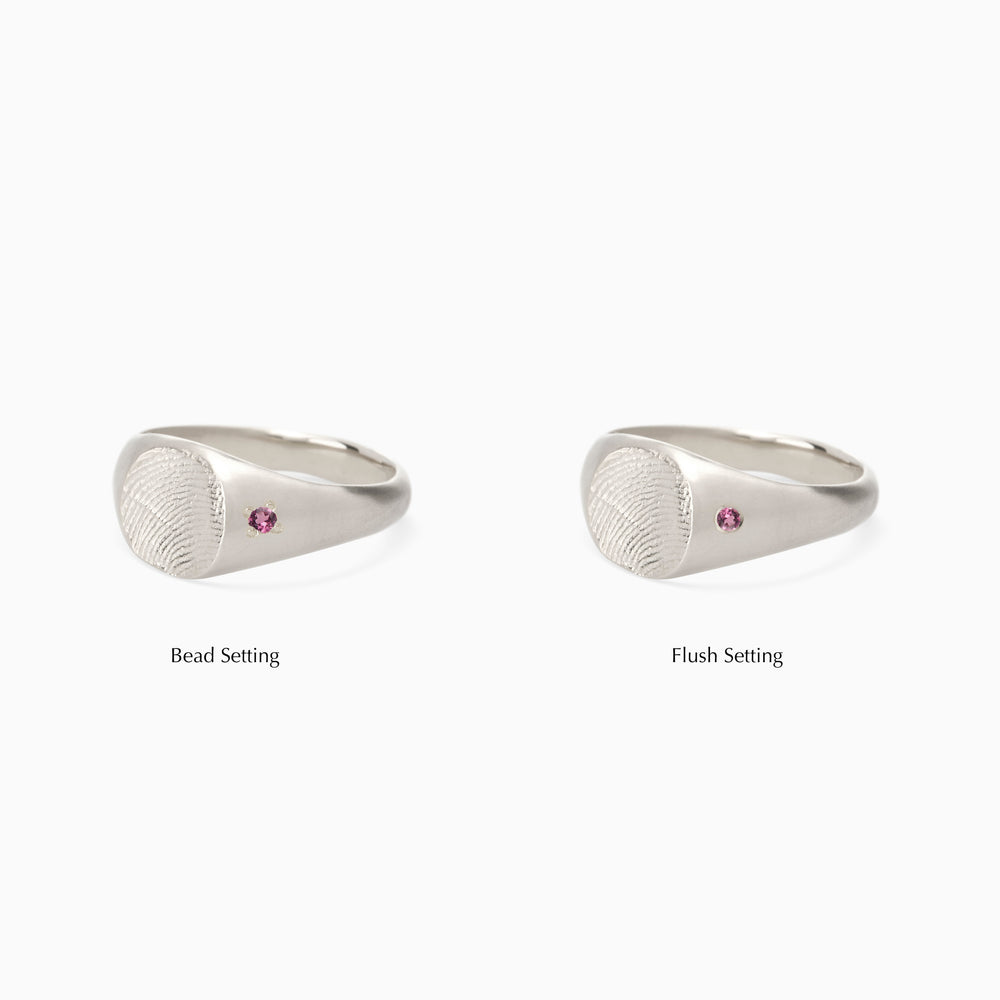 Impression™ Petite Signet Ring | Silver