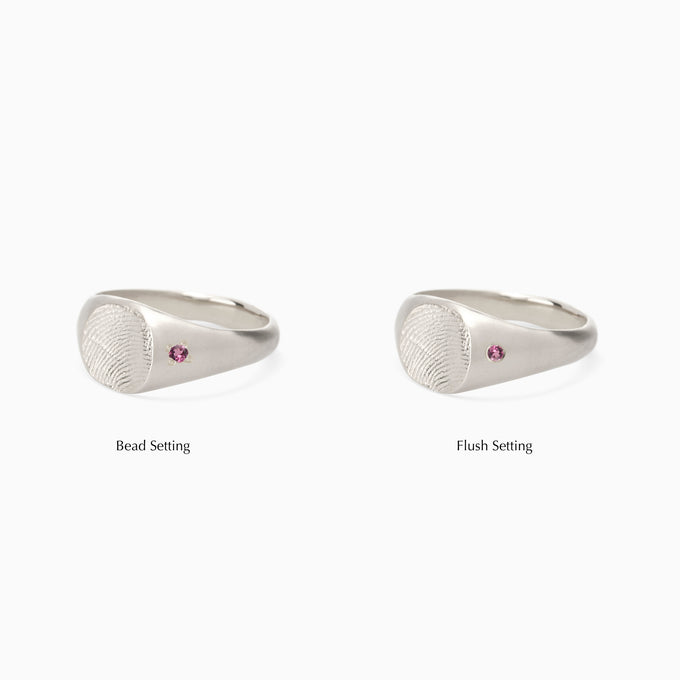 Impression™ Petite Signet Ring | Silver