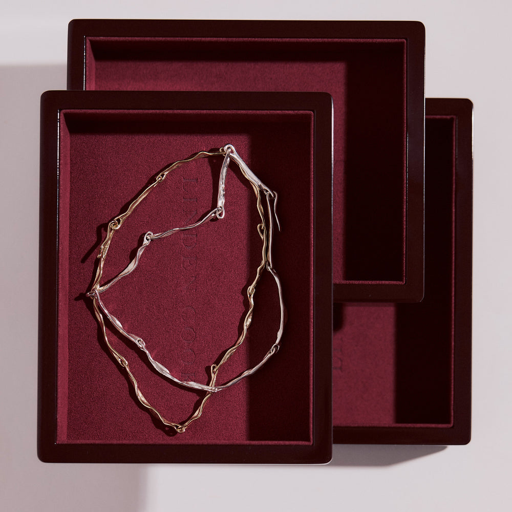 Sculpt Necklace | White Gold