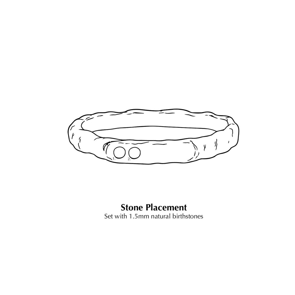 Custom Kindred Ring (Stones & Engraving) | Silver