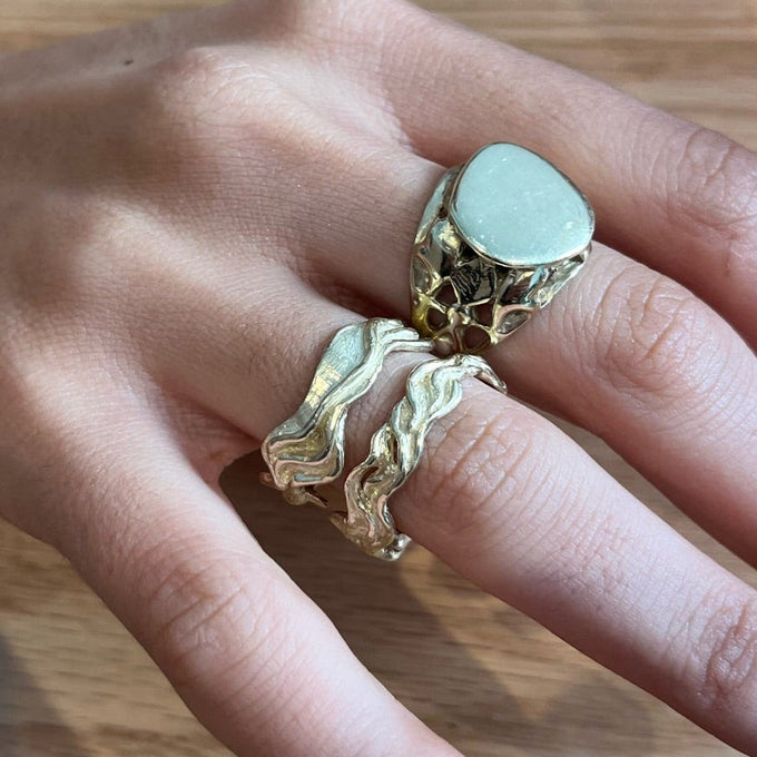 Sculpt Band Ring | Yellow Gold