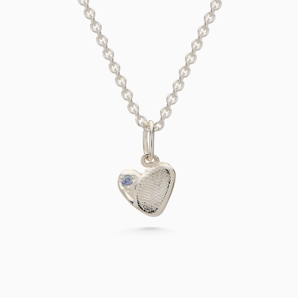 Impression™ Heart Pendant | White Gold
