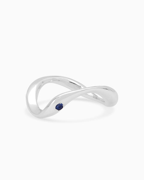 Curve Stone Ring 2.0 | Silver