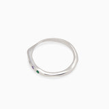 Apex Stone Ring | Solid White Gold