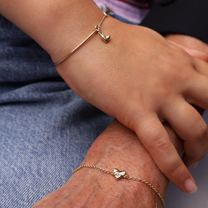 Organic Heart Bracelet | Yellow Gold - Available Now