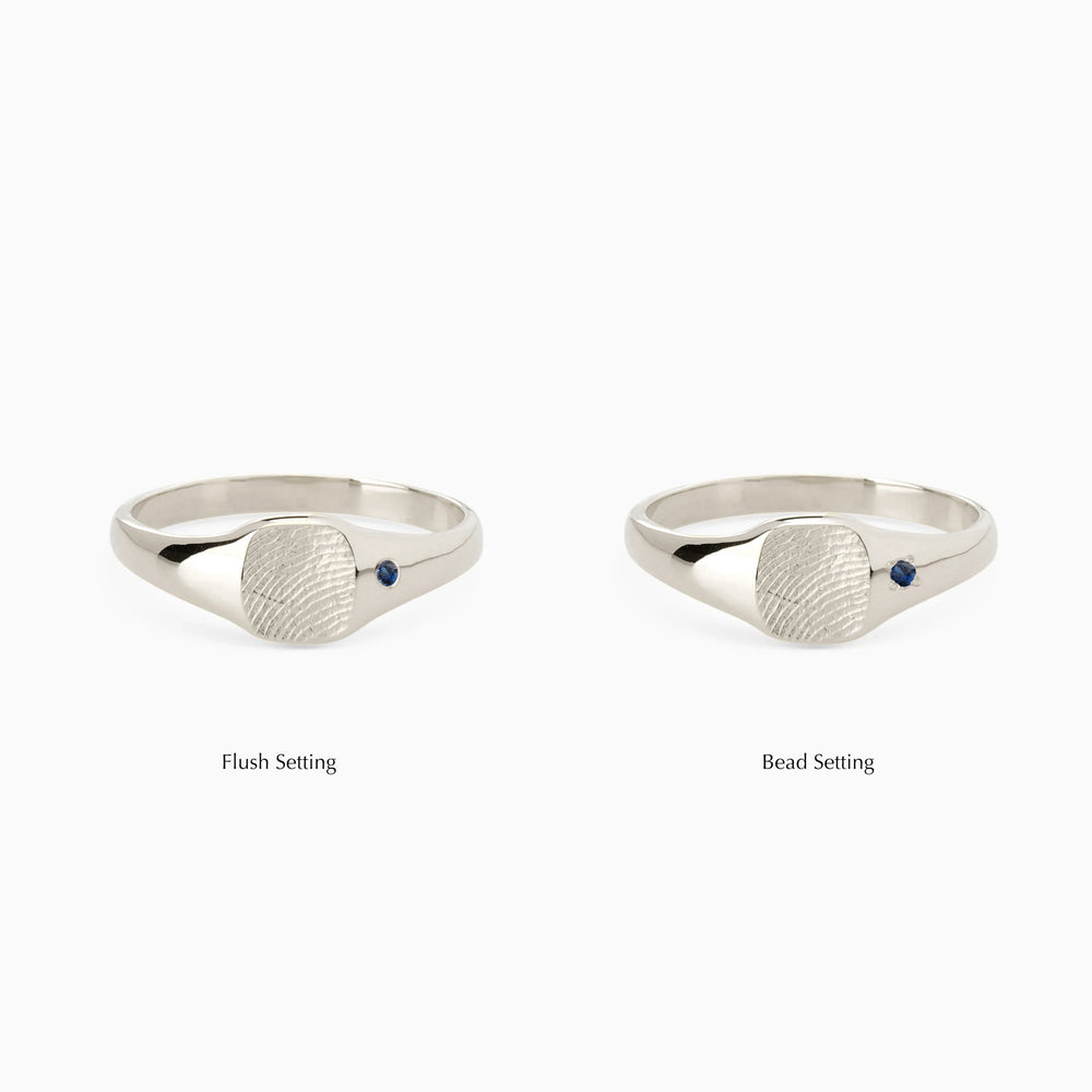 Impression™ Petite Square Signet Ring | Silver