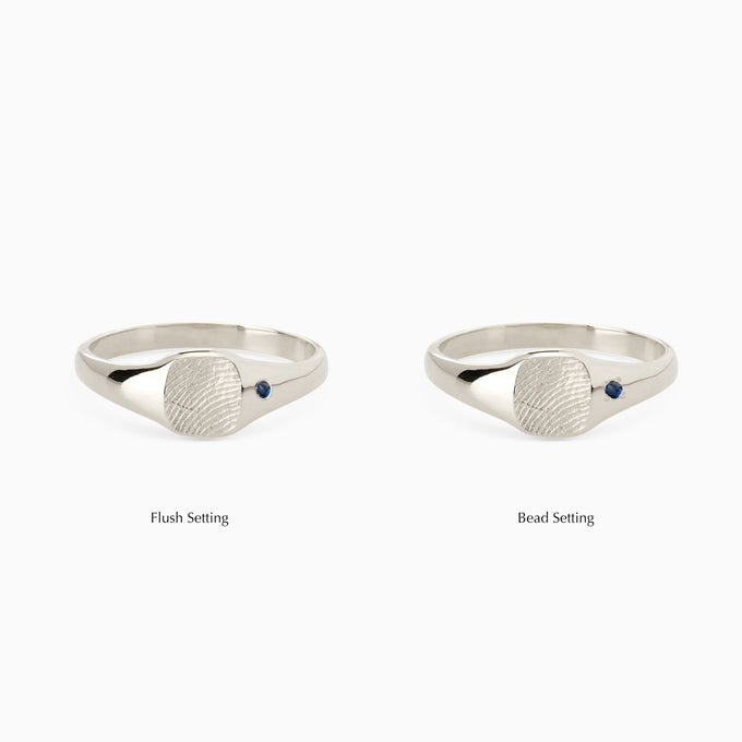 Impression™ Petite Square Signet Ring | Silver