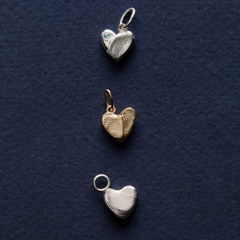 Impression™ Heart Earring Charm | White Gold