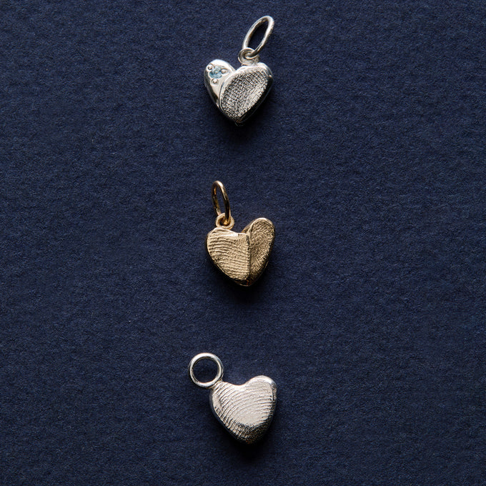 Impression™ Heart Earring Charm | White Gold