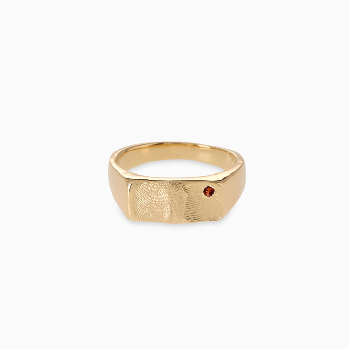 Impression™ Rectangle Signet Ring | Yellow Gold