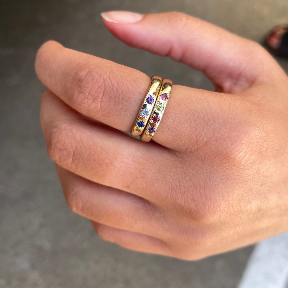 Collective Stone Ring | Solid Yellow Gold