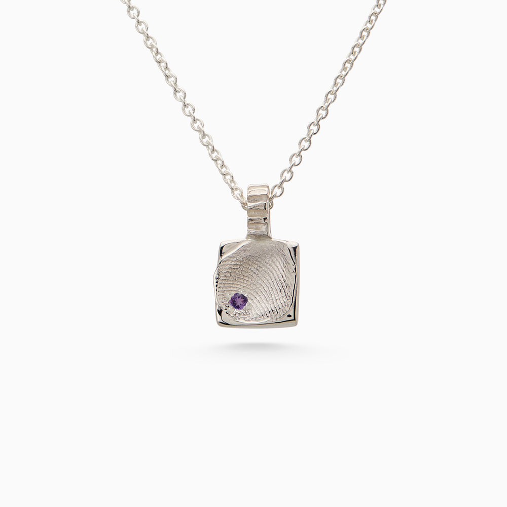 Impression™ Slate Pendant | White Gold