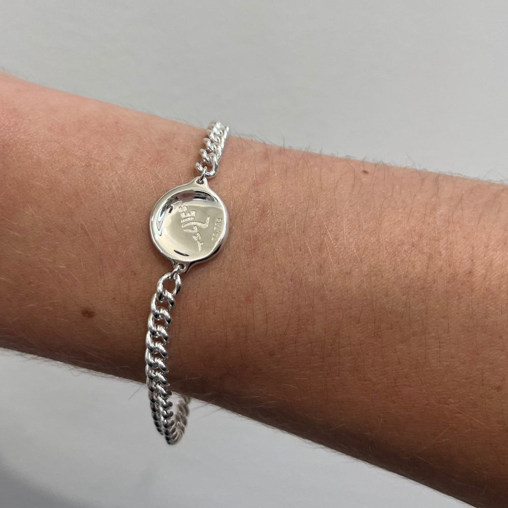 Custom Engraved Charm Bracelet | Silver