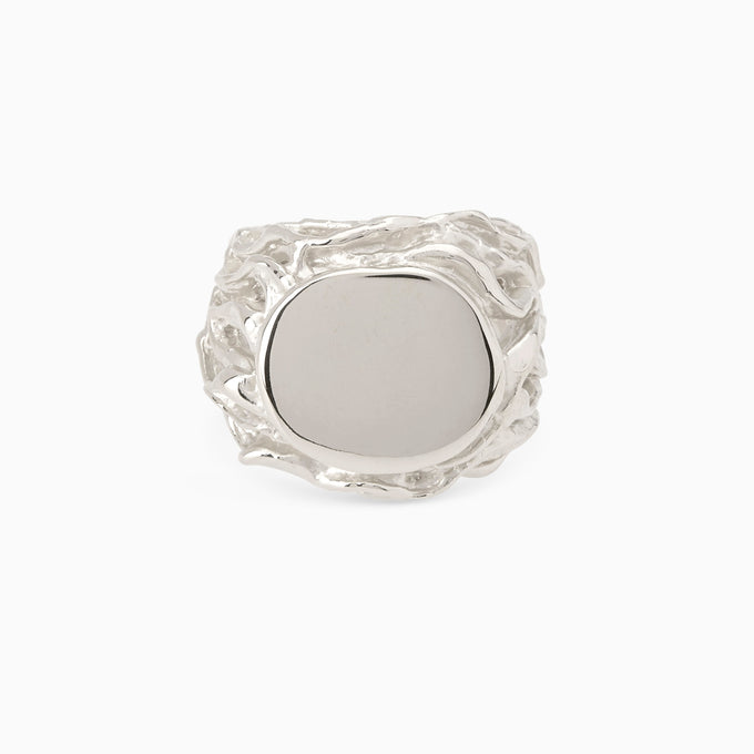 Ivy Signet Ring | Silver