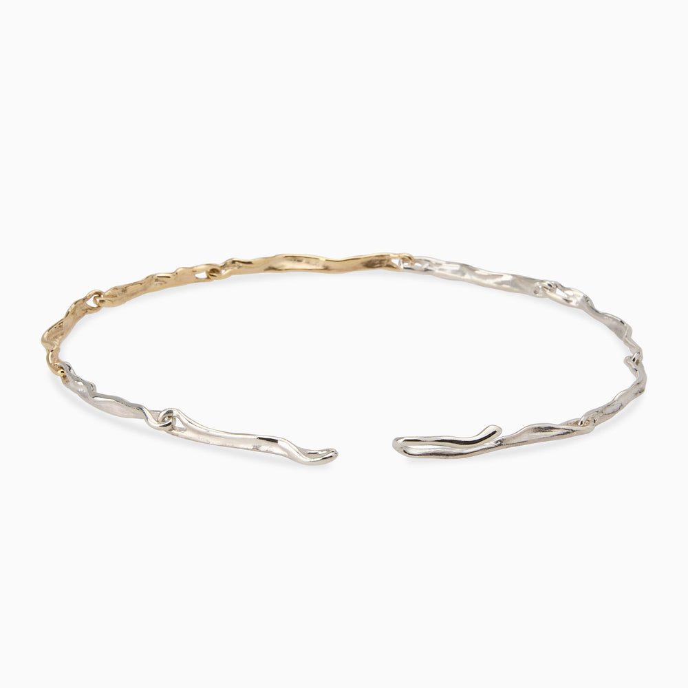Sculpt Necklace | Mixed Metal