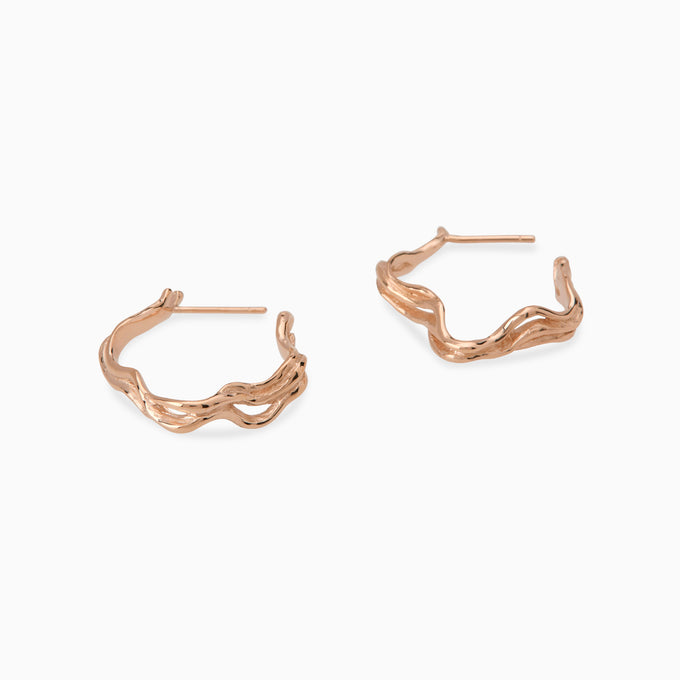 Sculpt Hoops | Rose Gold