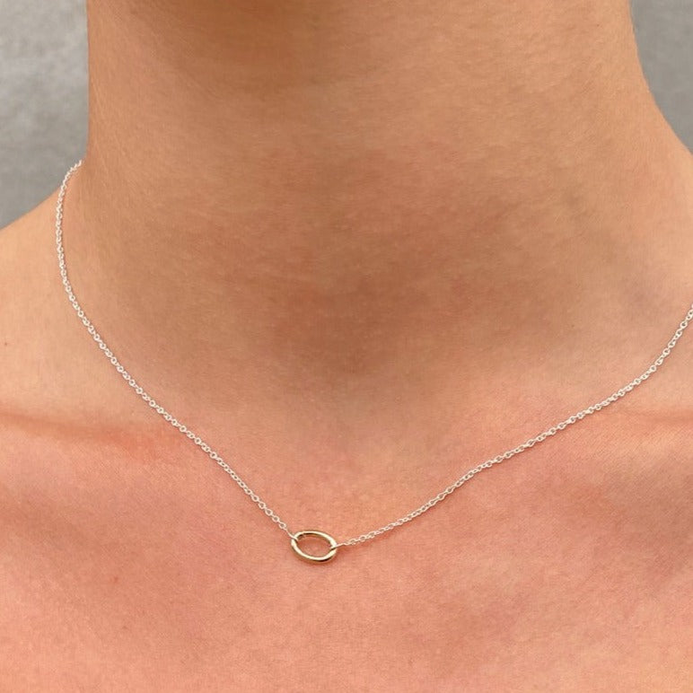 Delicate Hinge Link Necklace | Silver