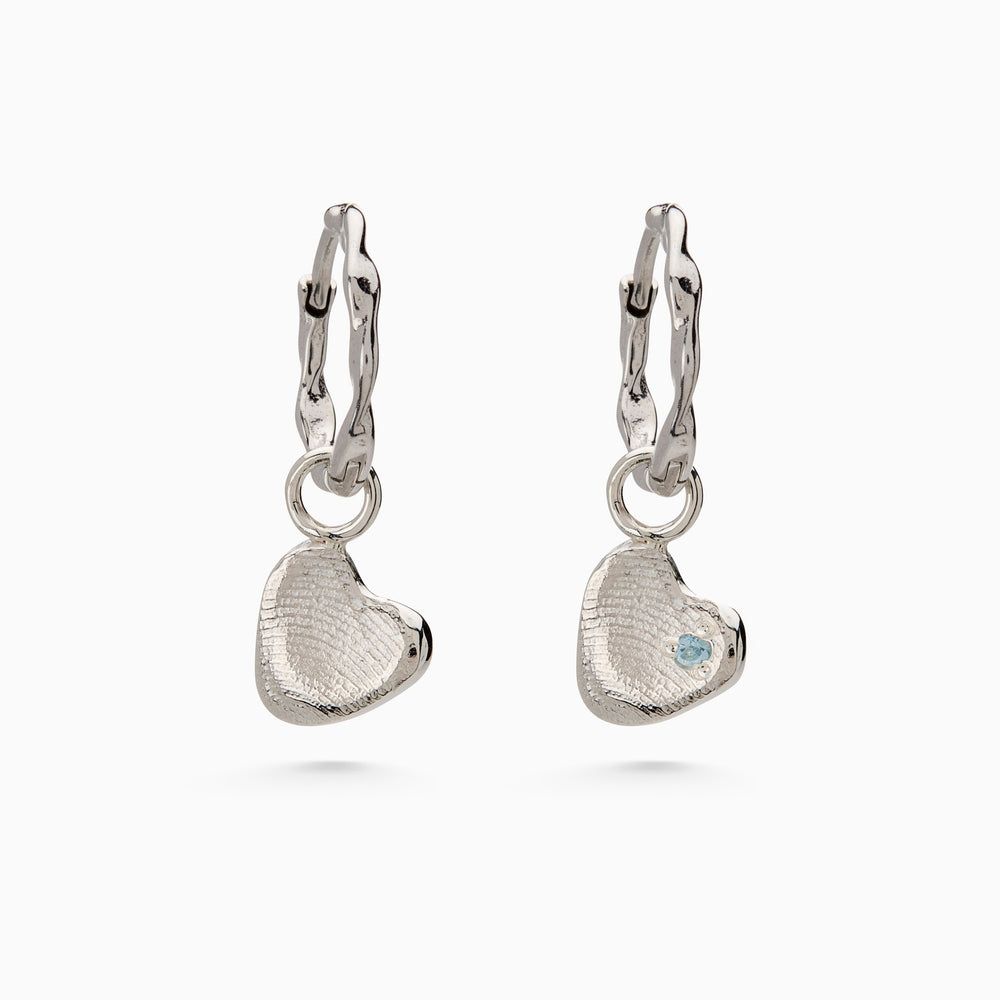 Impression™ Heart Earring Charm | White Gold