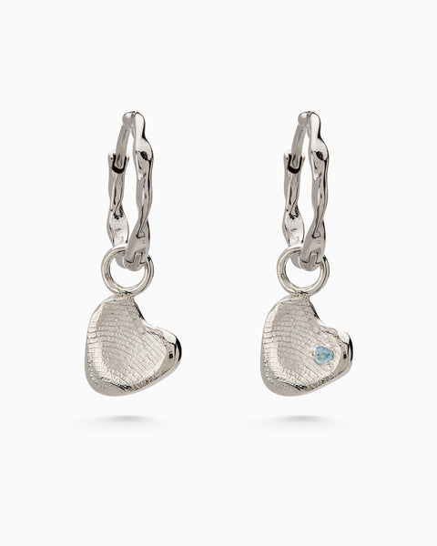 Impression™ Heart Earring Charm | White Gold